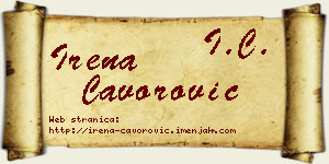 Irena Čavorović vizit kartica